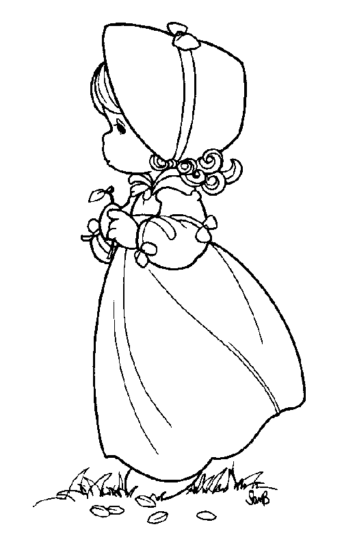 coloriage moments precieux la fillette